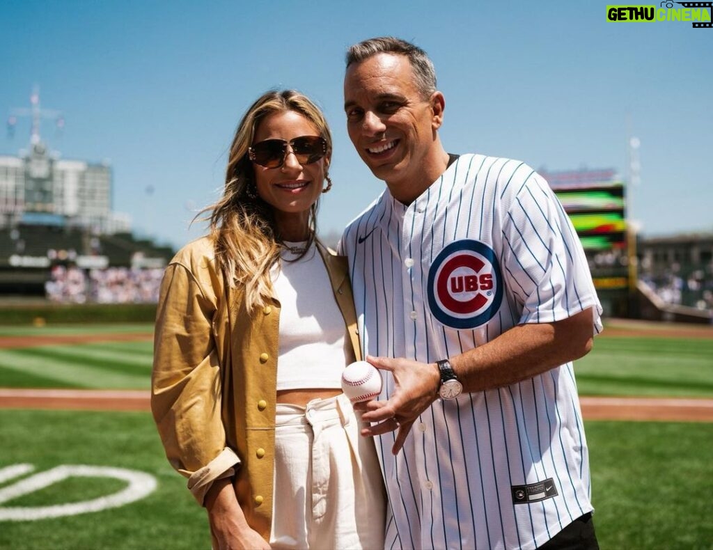 Sebastian Maniscalco Instagram - Go Cubs Go! Threw out the first pitch in the Chicago @Cubs game today against the Miami @marlins. 📷 @dirksenphoto & @johanyjutras Wrigley Field