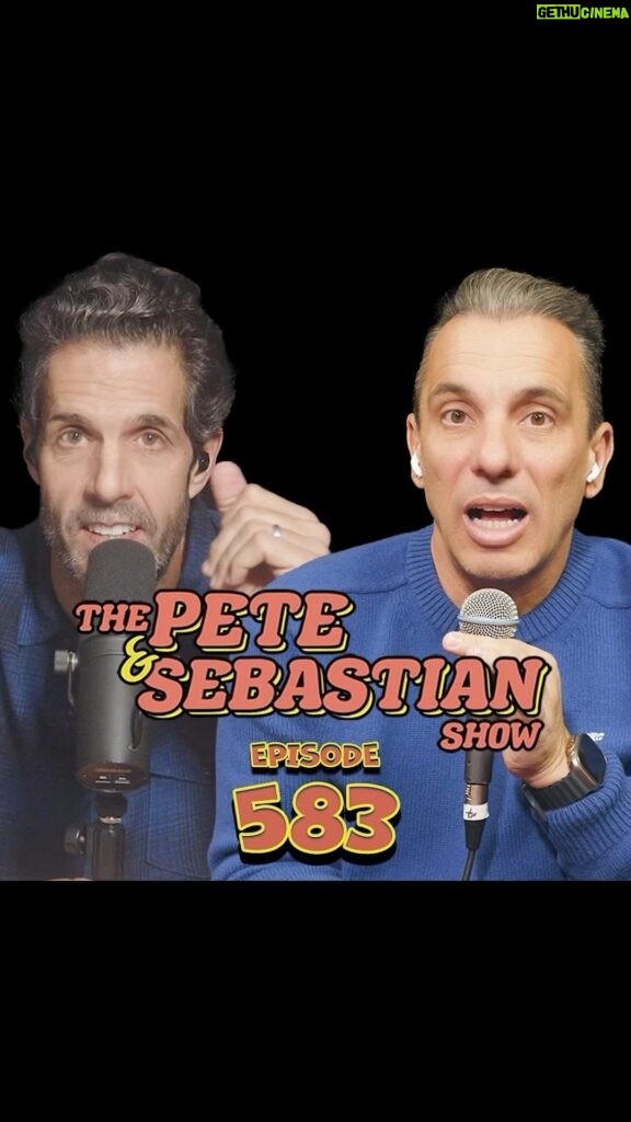 Sebastian Maniscalco Instagram - Do writing your 2024 goals on a piece of paper mean they’re going to happen? New #thepeteandsebastianshow! Watch/Stream at link in bio.