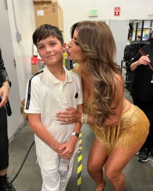 Selma Blair Instagram - Congratulations @charlidamelio. A genius of a dancer, elegant and kind, you deserve all the success in everything you engage in. I love you. What a time it has been. Lasting friends have been found, and I believe the adventures have only just begun. @itsshangela, you have enchanted us all. @gabby.windey, beyond adored, hysterical, and wonderful, you, with the legs to the North Pole. And @mrbradybaby, the one with limitless brilliance, each of you had proven to be the top shelf stuff! And the rest of us losers, I love you beyond. @sashafarber1 … I know where you live. 

Image Descriptions:

Image 1: Charli D’Amelio, Selma and Arthur are standing onstage at DWTS. Charli is on the left in a yellow dress with her dark hair pulled back holding the mirror ball trophy. Selma is standing in the middle in a blue dress with side cutouts, has short blonde hair and is holding her phone up taking a selfie with Charli and Arthur. Arthur has brown hair and is standing on the right wearing all white looking up at camera.

Image 2: Arthur is standing on left while Teresa Giuduce, who is wearing a short gold dress, leans down and kisses him on cheek.

Image 3: Daniel Durant has brown hair and is standing on the left in a blue shirt next to Selma. They are on the ballroom floor.

Image 4: Selma is sitting on the left while Wayne Brady stands on the right wearing a gold jacket.

Image 5: Arthur is standing on the stairs outside wearing a mask while Gabby Windey is kneeling down next to him. She is wearing red and black.

Image 6: Arthur is standing on stage hugging Shangela.

Image 7: Cheryl Burke is on the left. She has light brown hair and is wearing a one shoulder sparkly dress. Selma is next to her on the right. 

Image 8: Selma is on the left holding a drink while looking up at Sasha. He is seated and has dark hair and a dark shirt.

Image 9: Selma is on the left looking at the camera smiling. She is next to Jordin Sparks who has long dark hair pulled back and is wearing a gold dress. 

Image 10: Video of Selma and Arthur going outside while members of the DWTS crew applaud her.