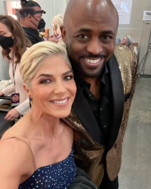 Selma Blair Instagram - Congratulations @charlidamelio. A genius of a dancer, elegant and kind, you deserve all the success in everything you engage in. I love you. What a time it has been. Lasting friends have been found, and I believe the adventures have only just begun. @itsshangela, you have enchanted us all. @gabby.windey, beyond adored, hysterical, and wonderful, you, with the legs to the North Pole. And @mrbradybaby, the one with limitless brilliance, each of you had proven to be the top shelf stuff! And the rest of us losers, I love you beyond. @sashafarber1 … I know where you live. 

Image Descriptions:

Image 1: Charli D’Amelio, Selma and Arthur are standing onstage at DWTS. Charli is on the left in a yellow dress with her dark hair pulled back holding the mirror ball trophy. Selma is standing in the middle in a blue dress with side cutouts, has short blonde hair and is holding her phone up taking a selfie with Charli and Arthur. Arthur has brown hair and is standing on the right wearing all white looking up at camera.

Image 2: Arthur is standing on left while Teresa Giuduce, who is wearing a short gold dress, leans down and kisses him on cheek.

Image 3: Daniel Durant has brown hair and is standing on the left in a blue shirt next to Selma. They are on the ballroom floor.

Image 4: Selma is sitting on the left while Wayne Brady stands on the right wearing a gold jacket.

Image 5: Arthur is standing on the stairs outside wearing a mask while Gabby Windey is kneeling down next to him. She is wearing red and black.

Image 6: Arthur is standing on stage hugging Shangela.

Image 7: Cheryl Burke is on the left. She has light brown hair and is wearing a one shoulder sparkly dress. Selma is next to her on the right. 

Image 8: Selma is on the left holding a drink while looking up at Sasha. He is seated and has dark hair and a dark shirt.

Image 9: Selma is on the left looking at the camera smiling. She is next to Jordin Sparks who has long dark hair pulled back and is wearing a gold dress. 

Image 10: Video of Selma and Arthur going outside while members of the DWTS crew applaud her.