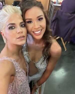 Selma Blair Instagram - My final waltz. Girlhood dreams realized. And making new friends in all of you is my honor. And I hold you all dear. Forever. From the first week to the last.♥️ @dancingwiththestars @disneyplus 

Image one: Selma has short blonde hair and is wearing a long pink dress while holding a cane in her left hand and being lifted and held in the air. 

Image two: Selma and Sasha are dancing on stage while Selma’s pink dress twirls.

Image three: Jessie James Decker has long brown hair and is smiling while standing behind Selma to her left.

Image four: Gabby Whitney has long brown hair and is smiling while standing next Selma to her left.

Image five: Selma stands on the left with her arm around Joseph Baena whole is smiling and wearing a white tank top.

Image six: Jordin Sparks is on the left wearing a white dress and smiling. Emma Slater, standing in the middle, has long blonde hair and is smiling. Selma is standing on the right smiling.

Image seven: Carrie Ann Inaba stands on stage on the left with her hair up and parted in the middle while Selma is on the right.

Image eight: Arthur is a standing on the left in a white shirt and has short brown hair. Ruby Rose also has short brown hair and is standing in the middle with her arms around Arthur and Selma.

Image nine: Selma has slicked back short blonde hair and is standing on the left in a pink dress. Shangela is on the right wearing a purple dress with her short dark hair styled with waves. 

Image ten: Photo of the cast on stage taken from balcony. Selma stands in the middle wearing a long pink dress.