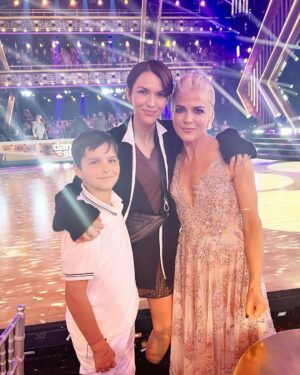 Selma Blair Instagram - My final waltz. Girlhood dreams realized. And making new friends in all of you is my honor. And I hold you all dear. Forever. From the first week to the last.♥️ @dancingwiththestars @disneyplus 

Image one: Selma has short blonde hair and is wearing a long pink dress while holding a cane in her left hand and being lifted and held in the air. 

Image two: Selma and Sasha are dancing on stage while Selma’s pink dress twirls.

Image three: Jessie James Decker has long brown hair and is smiling while standing behind Selma to her left.

Image four: Gabby Whitney has long brown hair and is smiling while standing next Selma to her left.

Image five: Selma stands on the left with her arm around Joseph Baena whole is smiling and wearing a white tank top.

Image six: Jordin Sparks is on the left wearing a white dress and smiling. Emma Slater, standing in the middle, has long blonde hair and is smiling. Selma is standing on the right smiling.

Image seven: Carrie Ann Inaba stands on stage on the left with her hair up and parted in the middle while Selma is on the right.

Image eight: Arthur is a standing on the left in a white shirt and has short brown hair. Ruby Rose also has short brown hair and is standing in the middle with her arms around Arthur and Selma.

Image nine: Selma has slicked back short blonde hair and is standing on the left in a pink dress. Shangela is on the right wearing a purple dress with her short dark hair styled with waves. 

Image ten: Photo of the cast on stage taken from balcony. Selma stands in the middle wearing a long pink dress.