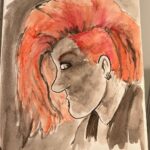 Seth Green Instagram - Found a couple self-portraits I did between ages 17-19. All different mediums: watercolor w/pen, pen & black ink, & pen w/colored pencils. I used to draw every day, but got busy with other forms of artistic expressions. Fun to review these now ancient but formative works. Stay inspired, keep creating 💚