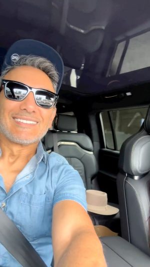 Shadmehr Aghili Instagram - Family time, driving to Melina’s violin 🎻 performance. Shadmehr tried not shaving for a while. Beard or no beard? Tell us what you think!
.
.
.
.
.
#rivian #r1s #rivianr1s #electricsuv