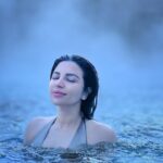 Shama Sikander Instagram - In Bliss😇….. DND!!! . . . #hotspring #pool #outdoorpool #heatedpool #shamasikander