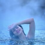 Shama Sikander Instagram - In Bliss😇….. DND!!! . . . #hotspring #pool #outdoorpool #heatedpool #shamasikander