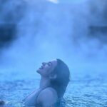Shama Sikander Instagram - In Bliss😇….. DND!!! . . . #hotspring #pool #outdoorpool #heatedpool #shamasikander