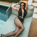 Shama Sikander Instagram - Lying down, but never laying low ❤️ . . . #poolside #boldandbeautiful #shamasikander