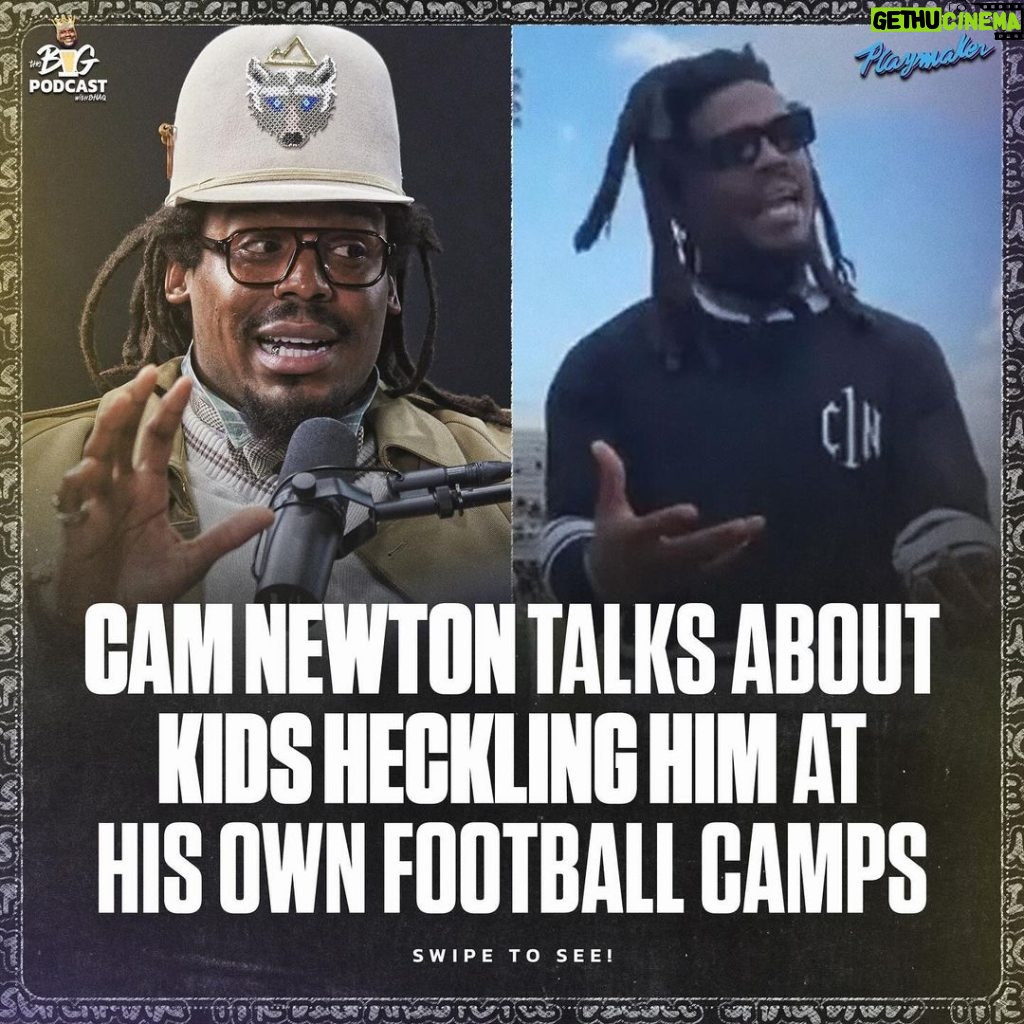 Shaquille O'Neal Instagram - Cam Newton opens up about the recent incident that occurred at his camp 👀 Tap into @thebigpodwithshaq to hear more from @cameron1newton 👀