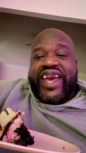 Shaquille O'Neal Instagram - thank you all for the lovely birthday wishes. appreciate you all, but this choclate cake was good as hell man
