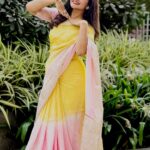Shiva Jyothi Instagram - “The best protection any woman can have... is courage.” 💪 . . . . . Saree & blouse : @kvs_shopping ❤️ Pc @ganguly_manthri ❤️ Edit @thehashtag_photography ❤️ #newpost #insatgram #instagood #saree #pics #jyothakka #shivajyothi