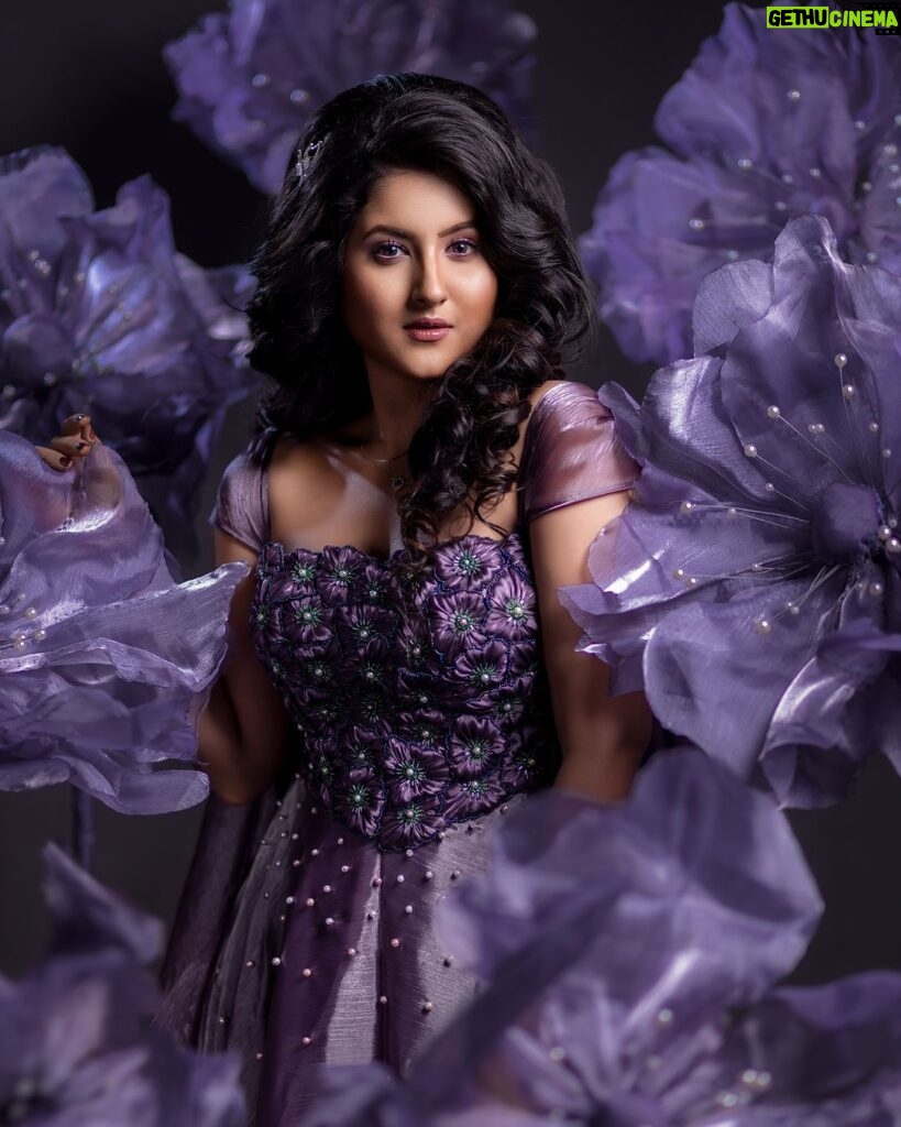 Shivani Sangita Instagram - A Cinderella in my Fantasy World 💜 Shoot for Monty’s Calender 2024 Clicked by @montys_click himself Wearing @pritamnayakofficial 💜 Makeup @andy___makeup_artist