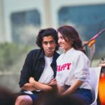 Shweta Tripathi Instagram - Shwets and I Popped our 'Kissing on Stage' cherry 🤪 Swipe right to see how - She came.. I saw.. I smiled.. We laughed.. We kissed.. Thank you @spokenfest for such a memorable evening! @sheenakhalid @tessjoseph19 @shantanuanandpoetry Couldn't have done it without you guys 🫵❤️ And to everyone who came and saw us perform.. You'll were the best audience we could have asked for. #GoCheetaGetBattata