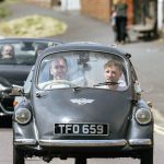 Simon Minter Instagram - Big man in small car