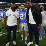 Skylar Astin Instagram - Had a blast at #BattleOfTheGOATS for The @chargers Impact Fund 🏈 Swipe ➡️ for Touchdown 📸 @baaphotographyy SoFi Stadium