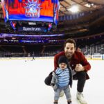Skylar Astin Instagram - Luca On Ice / Luca Courtside / Luca On The Tron 🏀 ⛸️ 💙 📸 @mfarsi for @thegarden Madison Square Garden