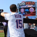 Skylar Astin Instagram - Luca’s first Met game was a great success! Took in some batting practice, met Mr Met, and even caught a foul ball! Citi Field