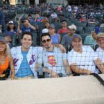 Skylar Astin Instagram - Luca’s first Met game was a great success! Took in some batting practice, met Mr Met, and even caught a foul ball! Citi Field