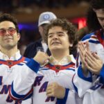 Skylar Astin Instagram - Last night was 10/10! The @nyrangers advance in the playoffs! Swipe for Team Synergy and @gatenm123 and I’s costume change to switch up to the Juju!! 🔴🔵 📸 @mfarsi Madison Square Garden
