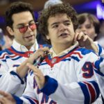 Skylar Astin Instagram - Last night was 10/10! The @nyrangers advance in the playoffs! Swipe for Team Synergy and @gatenm123 and I’s costume change to switch up to the Juju!! 🔴🔵 📸 @mfarsi Madison Square Garden