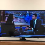 Solange Instagram - look who’s lil scary ass conquered their fears and showed up to talk about they lil film 🖤🥴 ty @trevornoah 🖤🖤🌹🌹 The Daily Show With Trevor Noah