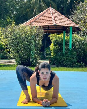 Sonnalli Seygall Instagram - Choose the correct order & vote! 
(Last photo just for kicks. Ignore)
A. Eagle pose, Lion pose, Cat pose, Lizard pose
B. Lion pose, Lizard pose, Cat pose, Eagle pose
C. Lizard pose, Cat pose, Eagle pose, Lion pose