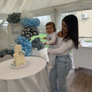 Sophia Grace Brownlee Instagram - rivers 1st bday 🩵🤍🩶