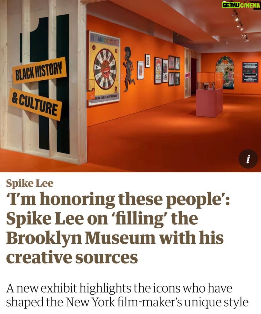 Spike Lee Instagram - The Guardian: ‘I’m Honoring These People’: Spike Lee’s Creative Sources At The Brooklyn Museum Click The Link On IG Story To Read The Article