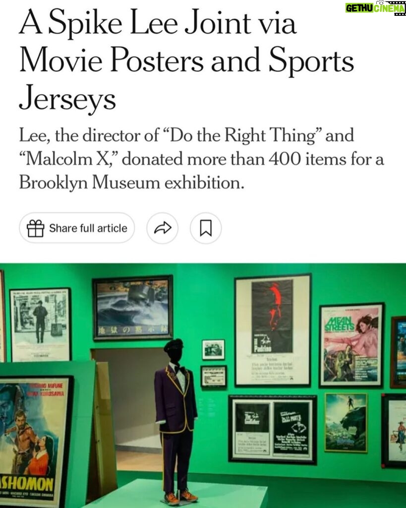 Spike Lee Instagram - New York Times: A Spike Lee Joint via Movie Posters and Sports Jerseys Click The Link On IG Story To Read The Full Article Brooklyn Museum