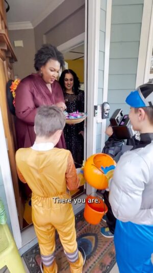 Stacey Abrams Instagram - Happy Halloween to all Georgia kids and families. 🎃