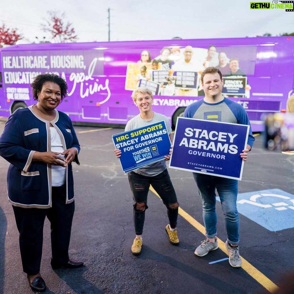 Stacey Abrams Instagram - Canton and Powder Springs, your energy was incredible yesterday. Join us on the #LetsGetItDone Early Vote bus tour. Meet us in Buena Vista, Americus, and Albany today. staceyabrams.com/bus-tour