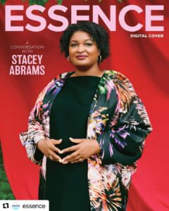 Stacey Abrams Instagram - Honored to be on the cover of @essence. Essence has been in my heart and in our home since before I can remember. Their legacy carries our stories, our joy and our brilliance. It has always been our time and Essence has always captured it. I am here because of Black Women. #Repost @essence ・・・ 🚨New Cover Alert 🚨 Georgia is on our minds as we speak to Stacey Abrams on her race to make history as the First Black Woman to become a Governor in the United States. Abrams hopes to obtain that win by speaking to the needs of her own people. Abrams knows she’s the only candidate who knows the Black experience like the back of her hand. Being Black often means fighting racism but also transmuting it to love your people. “We must elect candidates who see us, hear us, represent us, and have a commitment to passing legislation that ensures our communities have the opportunity to thrive,” she says. “The best predictor of what someone will do is knowing what they have done, and I am the only candidate for governor with a proven track record of ensuring that Georgians of all backgrounds are seen and heard in Georgia.” Meet us at the polls! #ESSENCE Roll the credits: Written by Clarissa Brooks @chloeesuxx Photographed by Gunner Stahl @gunnerstahl.us Styled by El Lewis @el.lewis Makeup by Jasmine Umrani using Fashion Fair @j.umranimua Production by The Morrison Group @themorrisongroup