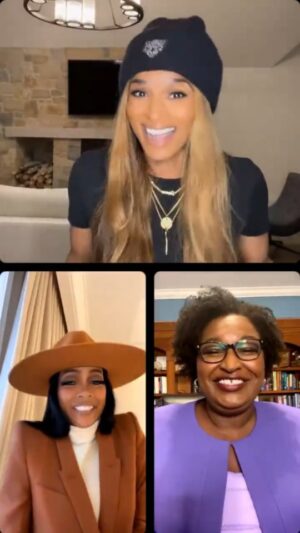 Stacey Abrams Instagram - Grateful that @ciara and @monicadenise have me covered. I had so much fun 🥰
