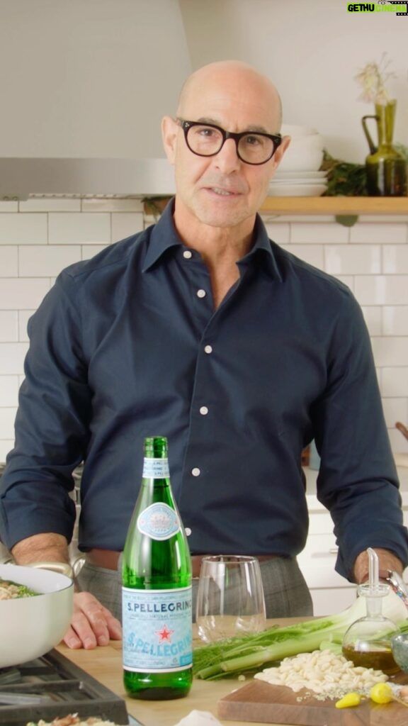Stanley Tucci Instagram - AD. Festive food paired with bubbly drinks and great company are what makes the holidays so special in our house. This season, we’re bringing a taste of our traditions to you #Sanpellegrinopartner⁣⁣⠀ ⁣⁣⠀ @sanpellegrino_us and I have curated a recipe kit complete with everything you need to recreate one of my favorite recipes — Gnocchetti con Salsiccia e Broccolini — from the comfort of your own kitchen. Visit @sanpellegrino_us to purchase your kit.⁣⁣⠀ ⁣⁣⠀ #Sanpellegrino #Sanpellegrinoholidays