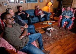 Sterling K. Brown Instagram - As you can see, things get a lil wild at Kevin’s bachelor party!! What are we watching?? Wrong answers only!!🧐 #ThisIsUs