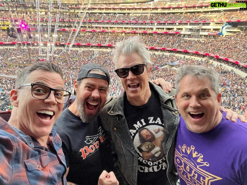 Steve-O Instagram - Holy Shit are there a lot of people here!!! #Wrestlemania @chrispontius @johnnyknoxville @gorillaflicks