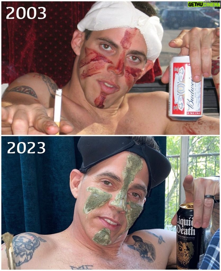 Steve-O Instagram - Red sauce or green sauce? #20YearChallenge