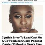Steve Howey Instagram - Thanks @danbl_nk for letting me work with the talented and beautiful @cynthiaerivo @carrierpodcast