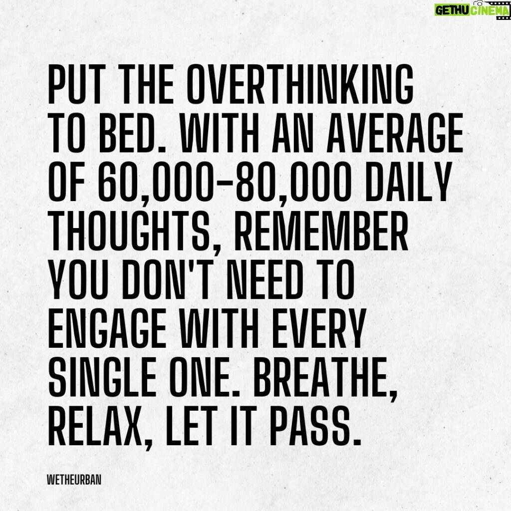 Steven Bartlett Instagram - Overthinking prevents progress and kills happiness. Let it pass. Who's with me? 👇🏽