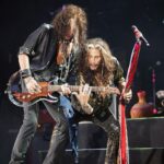 Steven Tyler Instagram - IMA PICKIN’ AND HE’S A GRINNIN’! HAPPY BIRTHDAY JOE FUCKIN’ PERRY! @joeperryofficial @aerosmith photo credit: @rosshalfin