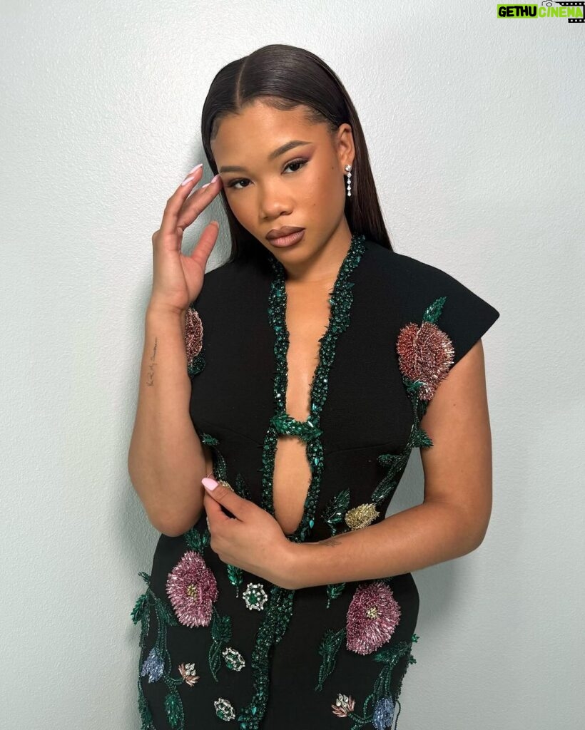 Storm Reid Instagram - custom @balmain for @sagawards ‘24 🖤💐 Los Angeles, California