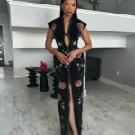 Storm Reid Instagram – custom @balmain for @sagawards ‘24 🖤💐 Los Angeles, California