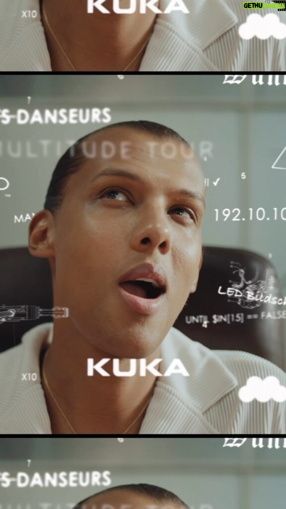 Stromae Instagram - Certains artistes ont des danseurs sur scène, moi c’est des robots. Rendez-vous sur YouTube pour découvrir en vidéo le partenariat entre @mosaert et @kukaglobal pour ma tournée Vidéo complète sur Youtube __ Some artists have dancers on stage, I have robots. Go to YouTube to discover the full video of the partnership between @mosaert and @kukaglobal for my tour Watch full video on YouTube #KUKA #MultitudeTour Directed by @cyp.de