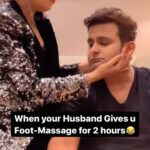 Sugandha Mishra Instagram – #husband #footmassage #massage #lol #omg #haha #comedycouple Delhi, India