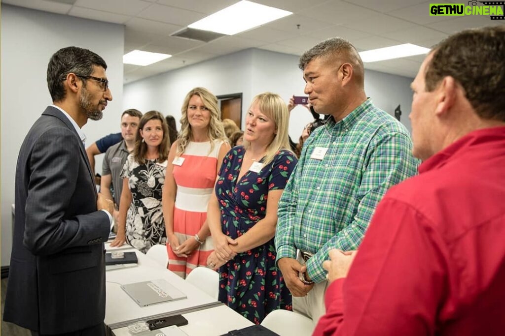 Sundar Pichai Instagram - Spent the afternoon at @theUSO office in San Diego with some U.S. veterans (including some Google veterans) to announce new #GrowWithGoogle initiatives to help transitioning service members & veterans find jobs, build their skills, and grow their businesses San Diego, California