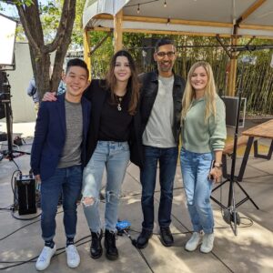 Sundar Pichai Instagram - So much fun to meet @michaeljosh @ijustine @nbtjacklyn after the #GoogleIO keynote this week. Must admit they taught me a thing or two about filming @youtube videos:)