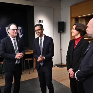 Sundar Pichai Instagram - While in Paris yesterday I had the chance to visit the Institut Curie, a cancer research and treatment center founded by Marie Curie. She has always been a big inspiration for me. It was a personal thrill, but also quite humbling, to sit behind her desk as we talked about the ways AI can detect and treat rare forms of cancer. Truly an afternoon to remember, thanks to everyone at the Institut for having me.
