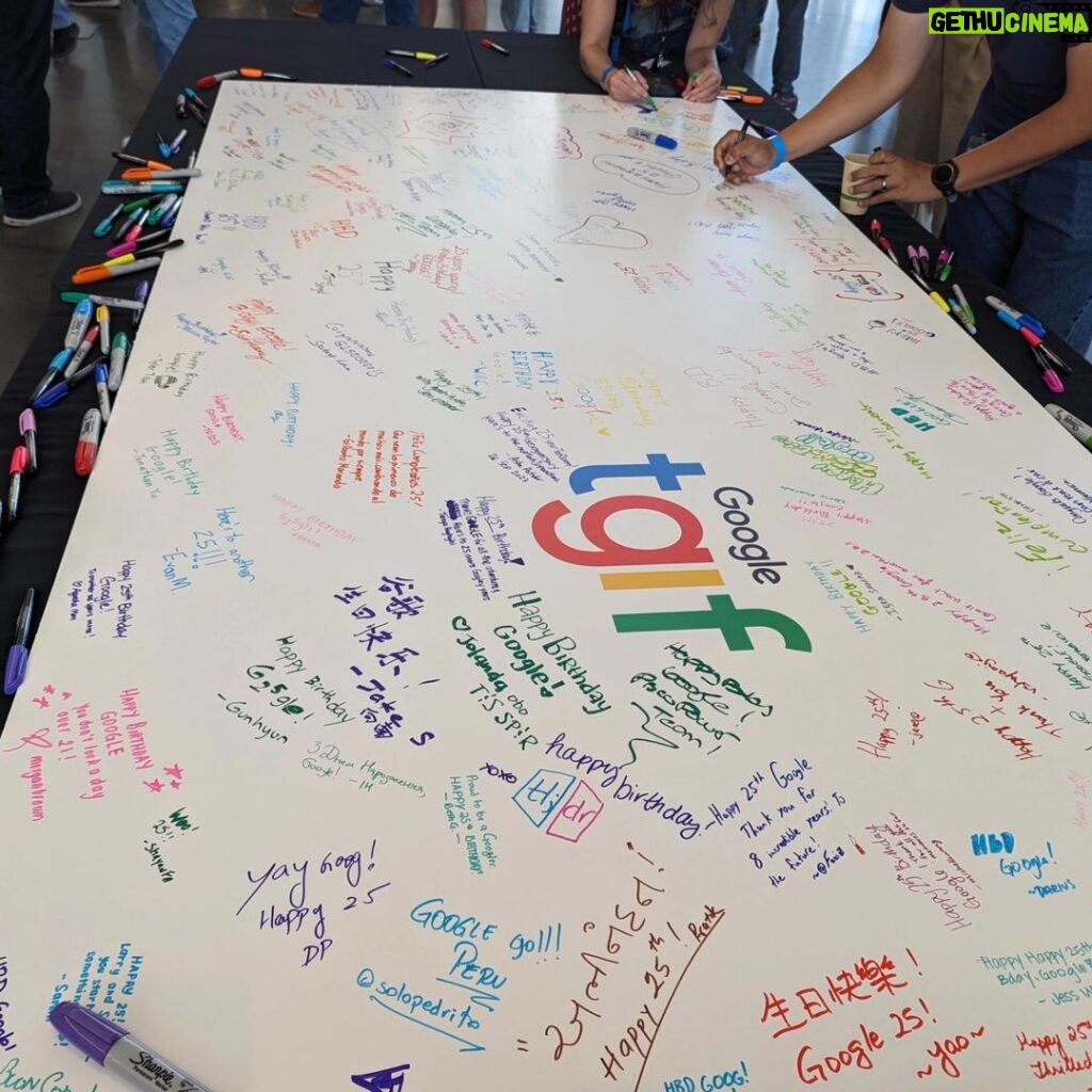 Sundar Pichai Instagram - It’s not a birthday without a birthday party - and birthday cupcakes! 🎂Great to see Googlers all around the world getting together to celebrate our 25th birthday.