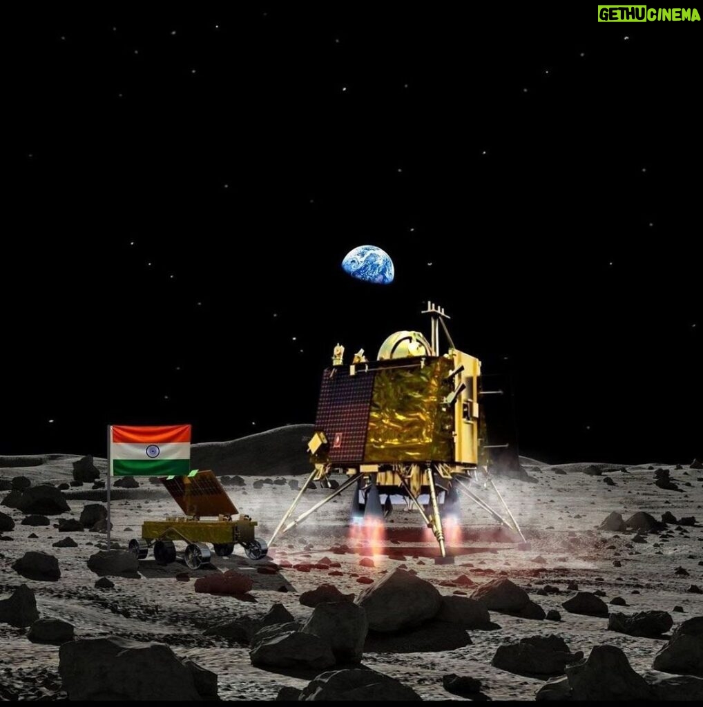 Sunny Deol Instagram - What a proud moment. #Hindustanzindabad tha hai or rahega Jai Hind 🇮🇳 Congratulations to @isro.in on the successful soft landing of #Chandrayaan3 on the moon. A momentous feat in the history of India's space exploration. Proud!!! #Chandrayaan3Landing #chandrayaan_3 #ISRO #MoonMission