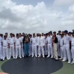 Sunny Deol Instagram - Met my Indian Coast Guard Family at the ICGS Samudra. Spent a lovely time on the ship and interacted with my young friends who protect our seas and shores. Sharing a few glimpses of how the sea reverberated with #HindustanZindabad #JaiHind